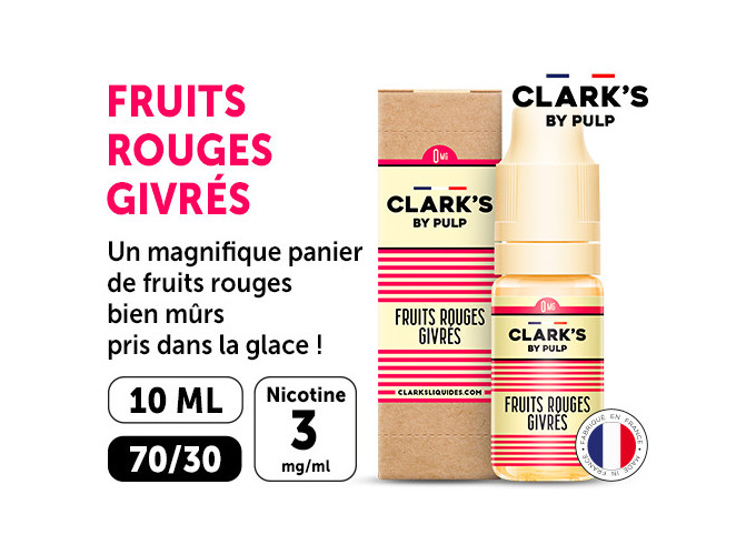 CLARK'S 10 ml FRUITS ROUGES GLACE NICOTINE  03Mg