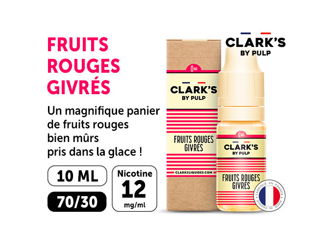 CLARK'S 10 ml FRUITS ROUGES GLACE NICOTINE  12 Mg