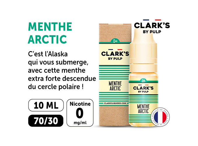 CLARK'S 10 ml MENTHE ARCTIC NICOTINE 00 Mg