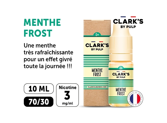 CLARK'S 10 ml MENTHE FROST NICOTINE 03 Mg