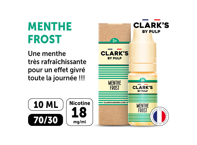 CLARK'S 10 ml MENTHE FROST NICOTINE 18 Mg