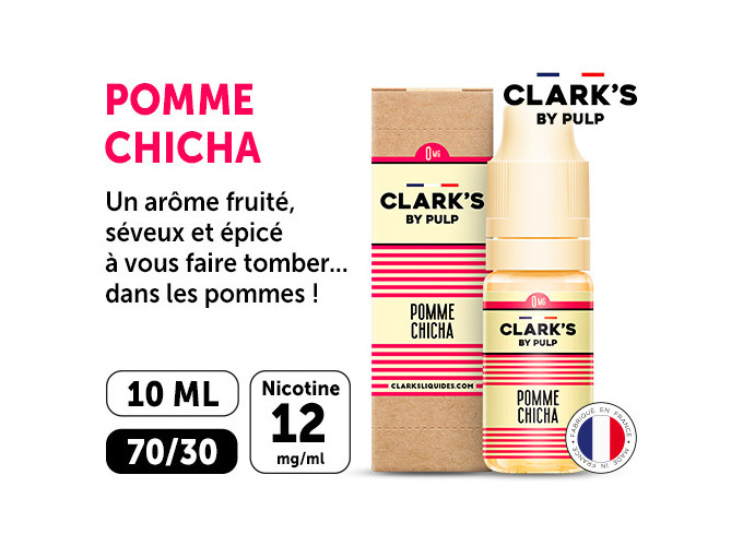 CLARK'S 10 ml POMME CHICHA NICOTINE 12 Mg