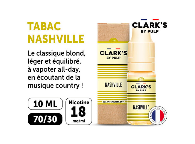 CLARK'S 10 ml TABAC BL. NASHVILLE NICOTINE 18 Mg