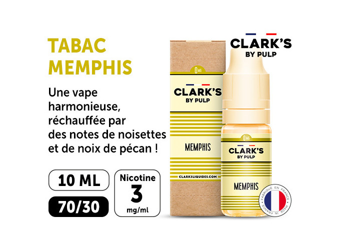 CLARK'S 10 ml TABAC MEMPHIS NICOTINE 03 Mg