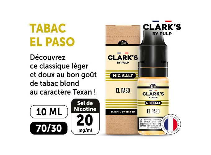CLARK'S EL PASO  SEL DE NICOTINE 20 Mg Ml