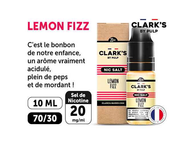 CLARK'S LEMON FIZZ  SEL DE NICOTINE 20 Mg Ml