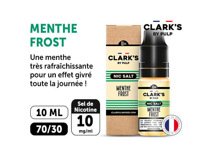 CLARK'S MENTHE FROST  SEL DE NICOTINE 10 Mg Ml