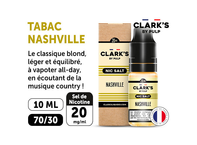 CLARK'S NASHVILLE  SEL DE NICOTINE 20 Mg Ml