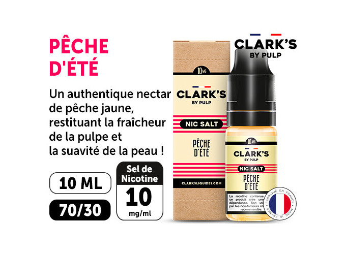 CLARK'S PECHE D'ETE  SEL DE NICOTINE 10 Mg Ml