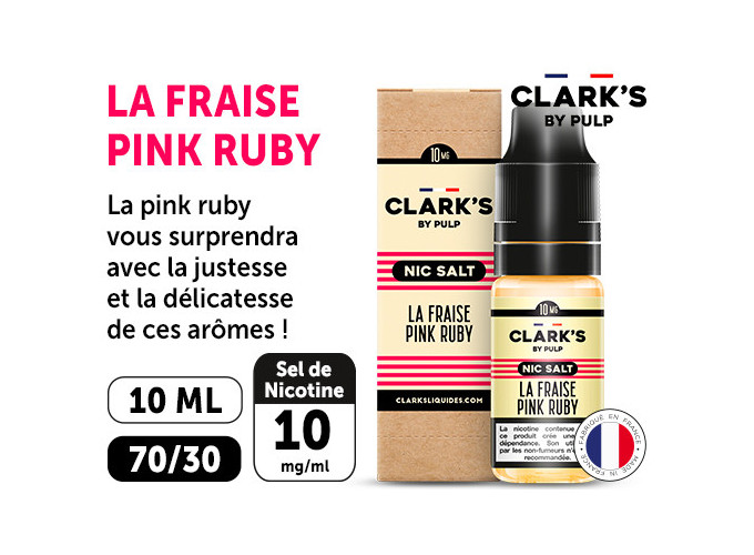 CLARK'S PINK RUBY SEL DE NICOTINE 10 Mg Ml