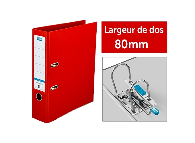 CLASS. BUREAU ELBA SMART A4 DOS 80MM ROUGE (1)