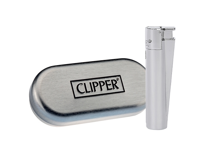 CLIPPER JET FLAME MAXI METAL  SILVER  (12)