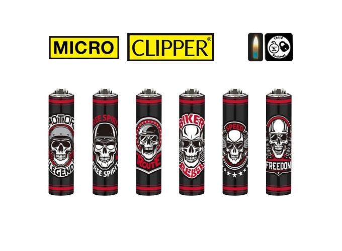 CLIPPER PIERRE ETUI METAL MICRO  BIKER SKULLS (30)