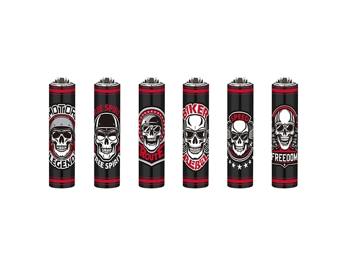 CLIPPER PIERRE ETUI METAL MICRO  BIKER SKULLS (30)