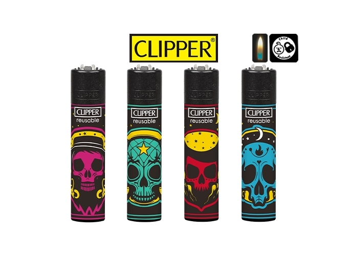 CLIPPER PIERRE MAXI  BLACK MAGIC SKULL  (48)