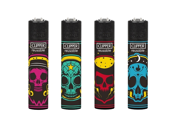 CLIPPER PIERRE MAXI  BLACK MAGIC SKULL  (48)