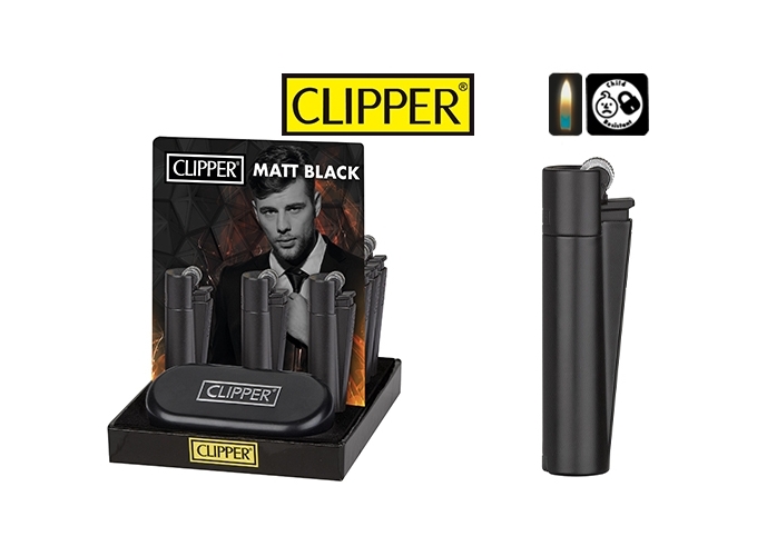 CLIPPER PIERRE MAXI METAL  BLACK MATT  (12)