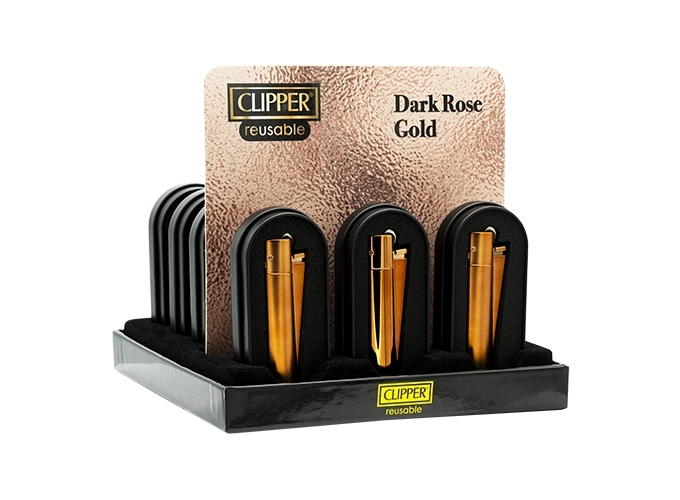 CLIPPER PIERRE MAXI METAL  DARK ROSE GOLD  (12)