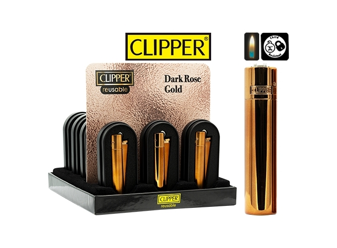 CLIPPER PIERRE MAXI METAL  DARK ROSE GOLD  (12)