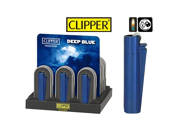 CLIPPER PIERRE MAXI METAL  DEEP BLUE  (12)