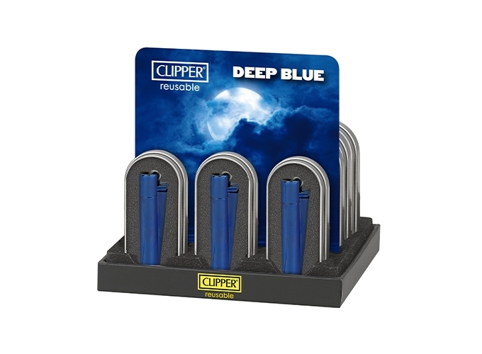 CLIPPER PIERRE MAXI METAL  DEEP BLUE  (12)