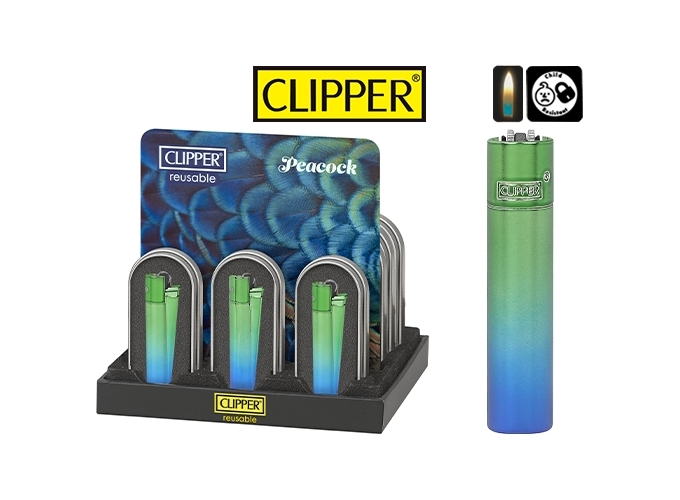 CLIPPER PIERRE MAXI METAL  PEACOCK  (12)