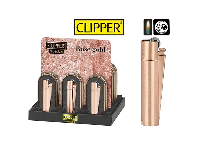 CLIPPER PIERRE MAXI METAL  ROSE GOLD  (12)