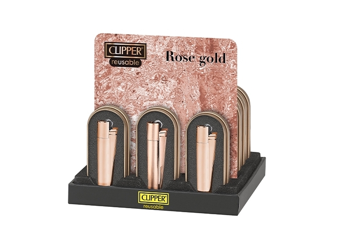CLIPPER PIERRE MAXI METAL  ROSE GOLD  (12)