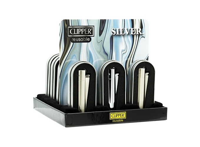 CLIPPER PIERRE MAXI METAL  SILVER  (12)