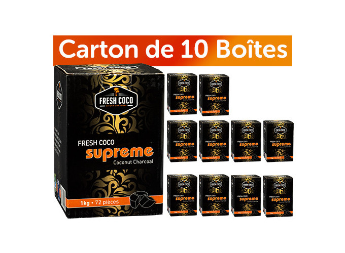 COLIS 10 BTES 1KG CHARB.NATUREL CERCLE FRESH COCO