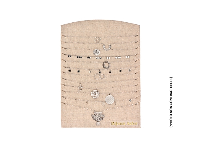 COLLIER ACIER ARGENTE FEMME  (12)