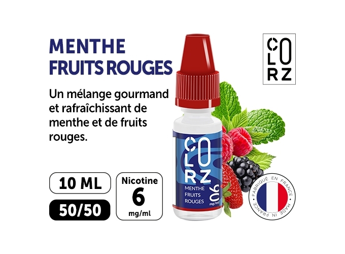COLORZ BLEU  MENTHE, FRUITS ROUGES 06 MG ML