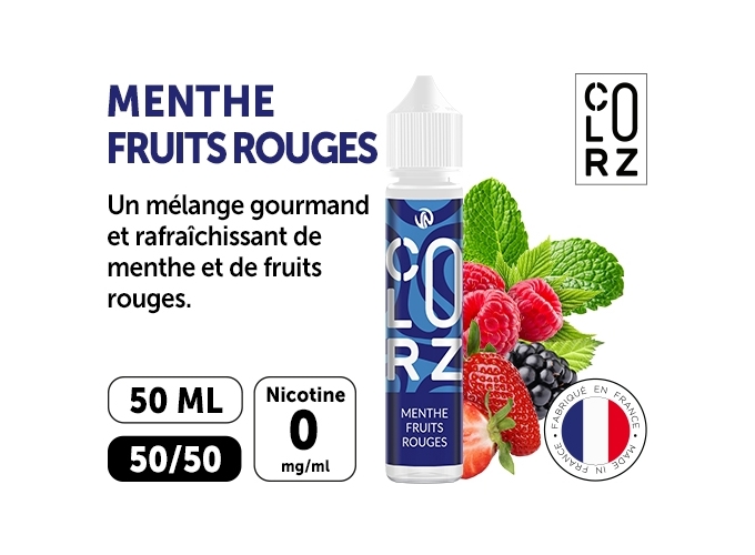 COLORZ BLEU  MENTHE, FRUITS ROUGES 50 ML