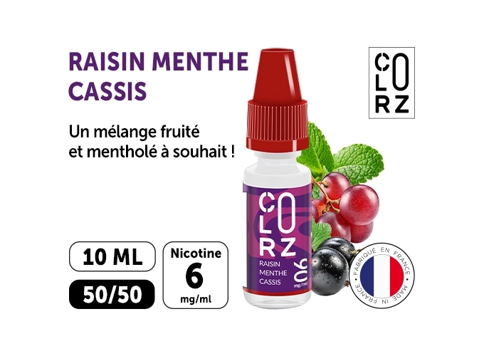 COLORZ ROUGE  RAISIN NOIR,MENTHE,CASSIS 6 MG ML