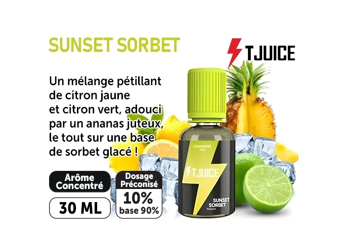 CONCENTRÉ T-JUICE 30ml  SUNSET SORBET (10)