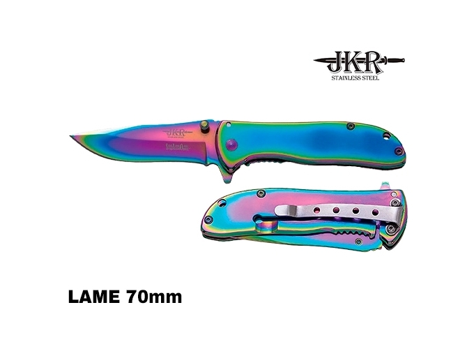 COUTEAU JKR PLIANT LAME 70MM MANCHE TITANE (1)
