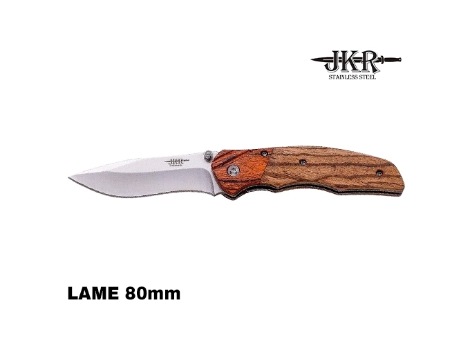 COUTEAU JKR PLIANT LAME 80MM MANCHE BOIS (1)