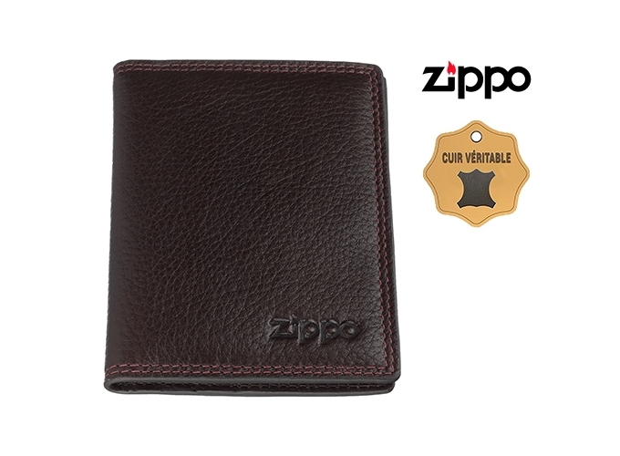 CREDIT CARD HOLDER ZIPPO MARRON BROWN RANGE  (1)