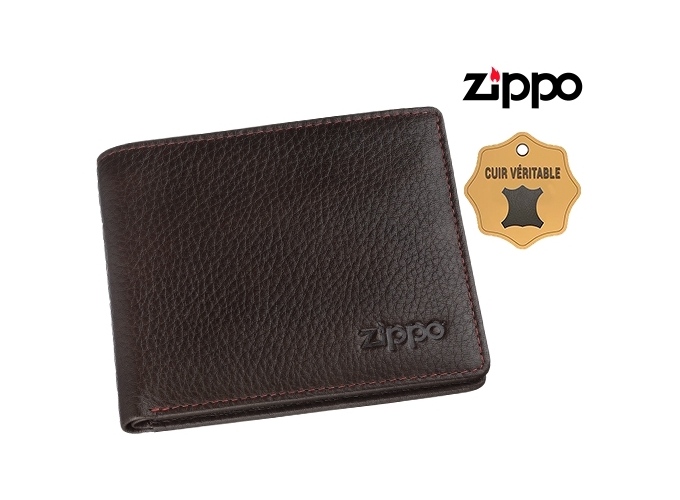 CREDIT CARD WALLET ZIPPO MARRON BROWN RANGE  (1)