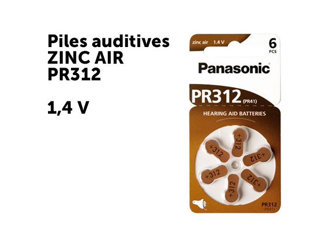 CTE 6 PILES PANASONIC AUDITIVE PR312 (10)