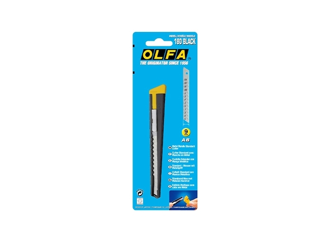 CTE CUTTER METAL OLFA 180 LAME 9MM (BTE.6)