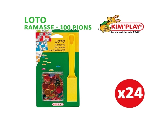 CTE RAMASSE 100 PIONS LOTO MAGNETIQUES (24)
