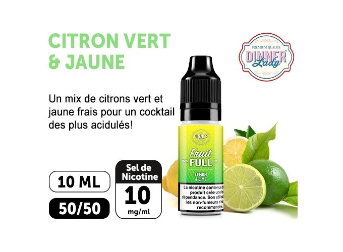 DINNER'S LADY CITRON VERT ET JAUNE 10ML 10MGML
