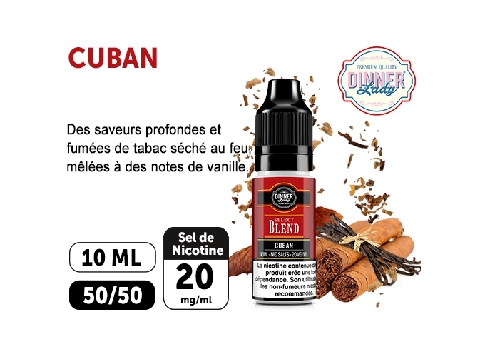 DINNER'S LADY CUBAN BLEND SALT 10ML 20MGML