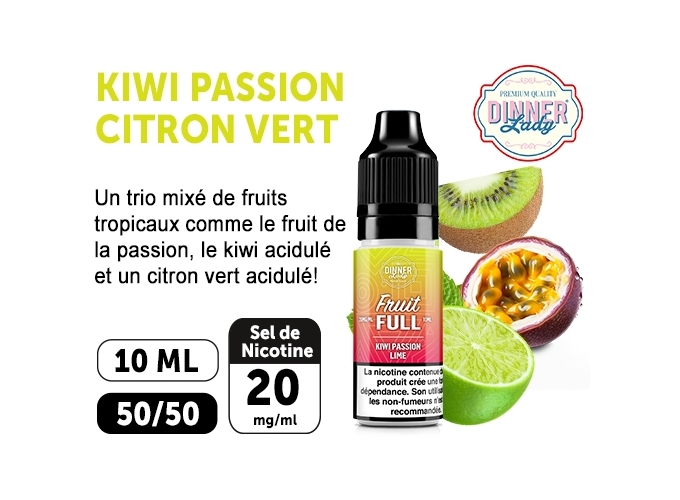 DINNER'S LADY KIWI PASSION CITRON VERT 10ML 20MGML