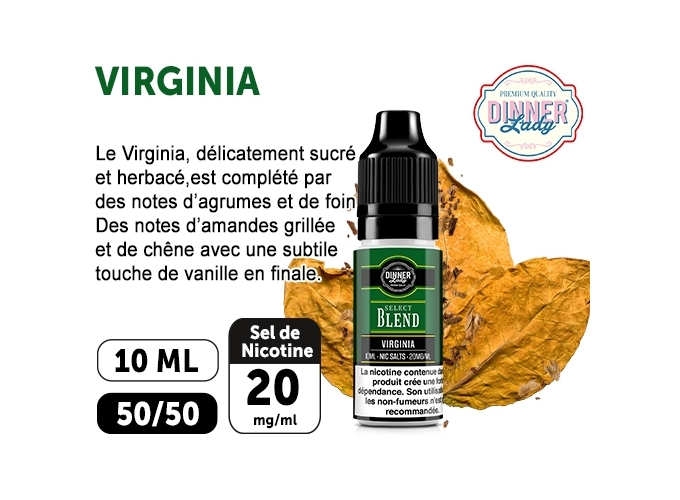 DINNER'S LADY VIRGINIA BLEND SALT 10ML 20MGML