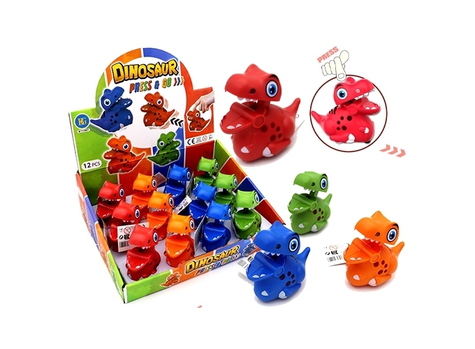 DINO 9.5cm ''PRESS AND GO''  ASS.4  (BTE.12)