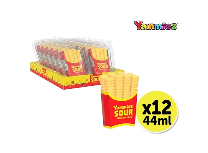 DISPLAY 12 YAMMIEZ SOUR MALLOW FRIES 44GR (1)
