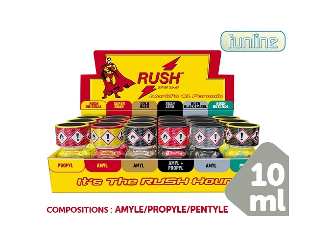 DISPLAY RUSH ASSORTIS  10ml (18)