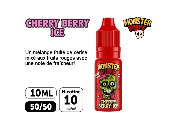 E-LIQUIDE MONSTER CERISE FRUITS ROUGES ICE 10 MG